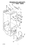 REFRIGERATOR LINER Diagram and Parts List for 3ED22DQXBN00  Whirlpool Refrigerator