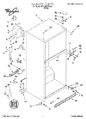 CABINET Diagram and Parts List for 3ET18NKXEW00  Whirlpool Refrigerator