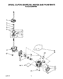 BRAKE, CLUTCH, GEARCASE, MOTOR AND PUMP Diagram and Parts List for 4LA6300XYN0  Whirlpool Washer