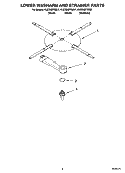 LOWER WASHARM AND STRAINER PARTS Diagram and Parts List for KUDS02FRWH1  KitchenAid Dishwasher