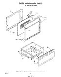 DOOR AND DRAWER Diagram and Parts List for RF305EXPW0  Whirlpool Range