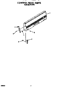 Control Panel Diagram and Parts List for F4307*1  Roper Range