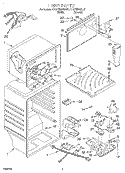 LINER Diagram and Parts List for KTRP19KGWH01  KitchenAid Refrigerator
