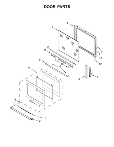 Door Parts Diagram and Parts List for KSIB900ESS0  KitchenAid Range