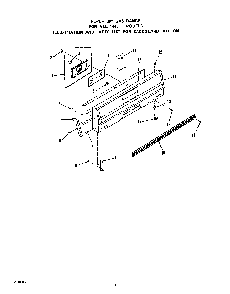 Backguard Diagram and Parts List for 1445*1A  Roper Range