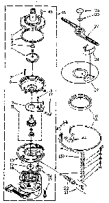 Pump And Motor Diagram and Parts List for DU7400X5-0  Whirlpool Dishwasher