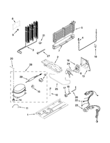 Unit Parts Diagram and Parts List for 10662154111  Kenmore Refrigerator