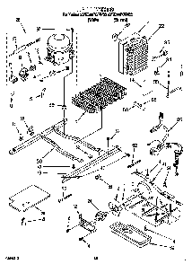 Unit Diagram and Parts List for 4YED22PQFW00  Whirlpool Refrigerator