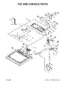 Top and console parts Diagram and Parts List for 11060372710  Kenmore Dryer