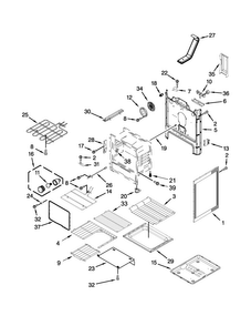 Chassis Parts Diagram and Parts List for WFE714HLAS1  Whirlpool Range