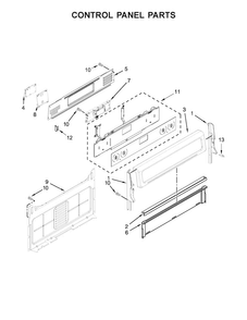 Control Panel Parts Diagram and Parts List for KFGS530ESS0  KitchenAid Range