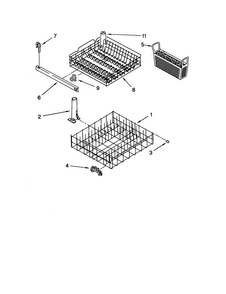 Dishrack Diagram and Parts List for DU850DWGB2  Whirlpool Dishwasher