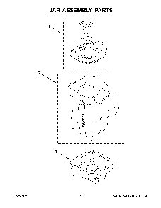 Jar Assembly Parts Diagram and Parts List for 7KSB4026ZHI0  KitchenAid Blender