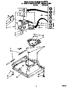 Machine Base Diagram and Parts List for 6MAX5143AN0  Whirlpool Washer
