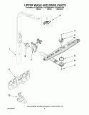 UPPER WASH AND RINSE PARTS Diagram and Parts List for KUDS50SVBL4  KitchenAid Dishwasher
