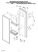 REFRIGERATOR DOOR PARTS Diagram and Parts List for KSRS25RVMS00  KitchenAid Refrigerator