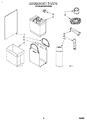 Part Location Diagram of 9870989 Whirlpool Panel, Container (Black & Almond)
