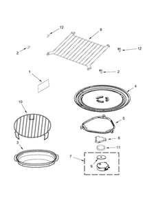 Turntable Parts Diagram and Parts List for WMH76719CW1  Whirlpool Microwave