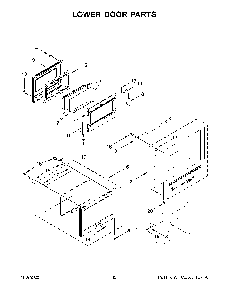 Lower Door Parts Diagram and Parts List for KFGD500EWH10  KitchenAid Range