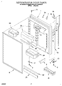 REFRIGERATOR DOOR Diagram and Parts List for KTRP20KDWH01  KitchenAid Refrigerator