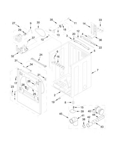 Cabinet Parts Diagram and Parts List for 11069133413  Kenmore Dryer