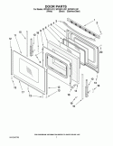 DOOR PARTS Diagram and Parts List for WFG381LVS1  Whirlpool Range