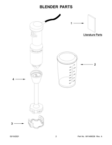 Blender Parts Diagram and Parts List for KHBV53VB0  Whirlpool Blender