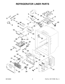 03 - Refrigerator Liner Parts Diagram and Parts List for KRMF536RPS01  Whirlpool Refrigerator