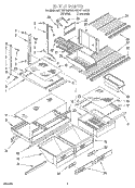 SHELF, LIT/OPTIONAL Diagram and Parts List for ET20F134KW0  Whirlpool Refrigerator