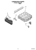 LOWER RACK PARTS, OPTIONAL PARTS (NOT INCLUDED) Diagram and Parts List for KUDJ02CRBS4  KitchenAid Dishwasher