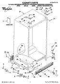 CABINET PARTS Diagram and Parts List for ED5FHEXSB03  Whirlpool Refrigerator