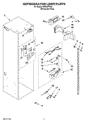REFRIGERATOR LINER PARTS Diagram and Parts List for KSSS42FTX02  KitchenAid Refrigerator