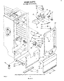 LINER Diagram and Parts List for EV15HKXRW0  Whirlpool Freezer