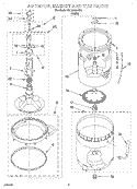 AGITATOR, BASKET AND TUB Diagram and Parts List for LLR9245AQ0  Whirlpool Washer