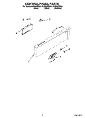 CONTROL PANEL PARTS Diagram and Parts List for KUDI02FRWH4  KitchenAid Dishwasher