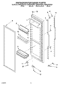 REFRIGERATOR DOOR PARTS Diagram and Parts List for KSRD22FKBL04  KitchenAid Refrigerator