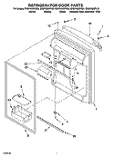 REFRIGERATOR DOOR PARTS Diagram and Parts List for GR2FHMXPT00  Whirlpool Refrigerator