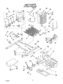 UNIT Diagram and Parts List for 4YED7FHQKT01  Whirlpool Refrigerator