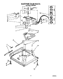 MACHINE BASE Diagram and Parts List for AL6245VW1  Whirlpool Washer