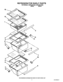 REFRIGERATOR SHELF PARTS Diagram and Parts List for ED5VHEXVQ04  Whirlpool Refrigerator