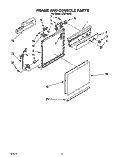 FRAME AND CONSOLE Diagram and Parts List for LUD2100X6  Whirlpool Dishwasher