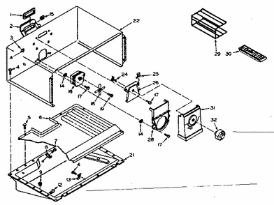Freezer Parts Diagram and Parts List for 106W12D  Kenmore Refrigerator