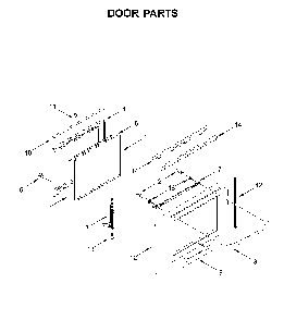 Door parts Diagram and Parts List for WFG975H0HV1  Whirlpool Range