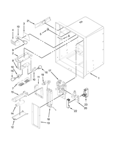 Refrigerator Liner Parts Diagram and Parts List for GI0FSAXVY012  Whirlpool Refrigerator