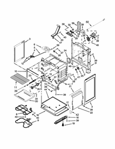Chassis Parts Diagram and Parts List for YIES505DS0  Whirlpool Range