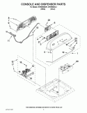 CONSOLE AND DISPENSER PARTS Diagram and Parts List for WTW5500XW1  Whirlpool Washer