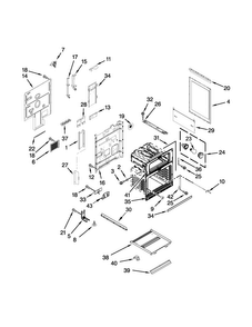 Chassis Parts Diagram and Parts List for KDRS505XSS04  KitchenAid Range