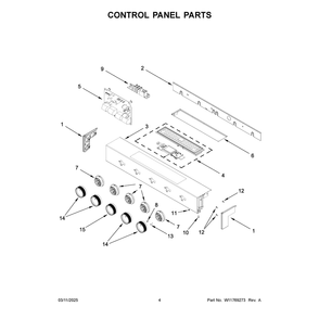 Part Location Diagram of W11365062 Whirlpool Bezel (Stainless)