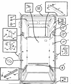 Refrigerator Liner Parts Diagram and Parts List for 106M12H-F  Kenmore Refrigerator
