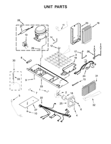 Unit Parts Diagram and Parts List for KRSC503ESS00  KitchenAid Refrigerator